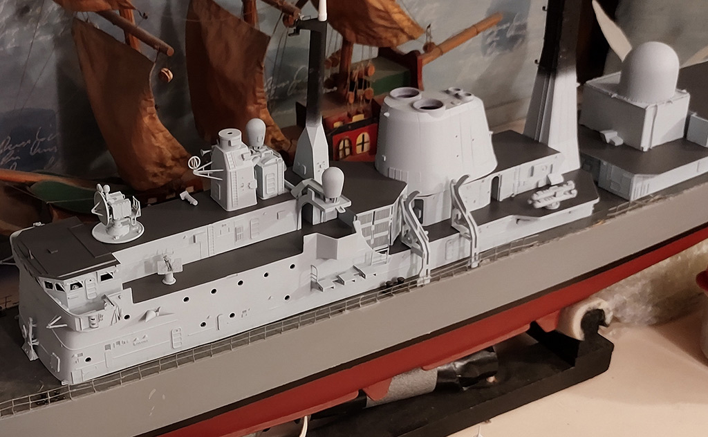 Pack of 5-3D Printed Model 1:1800 Type 46 Destroyer 